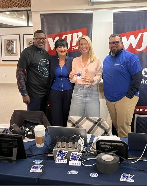President Mantella with the team at WJR's JR Morning show